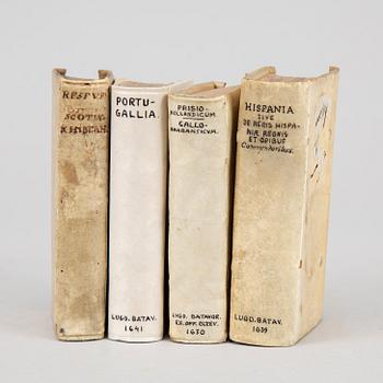 Elzevirs 1627/30, 1630, 1629, 1641 (Scotland, Ireland, Netherlands, Spain, Portugal incl. Brazil) (4 vol).