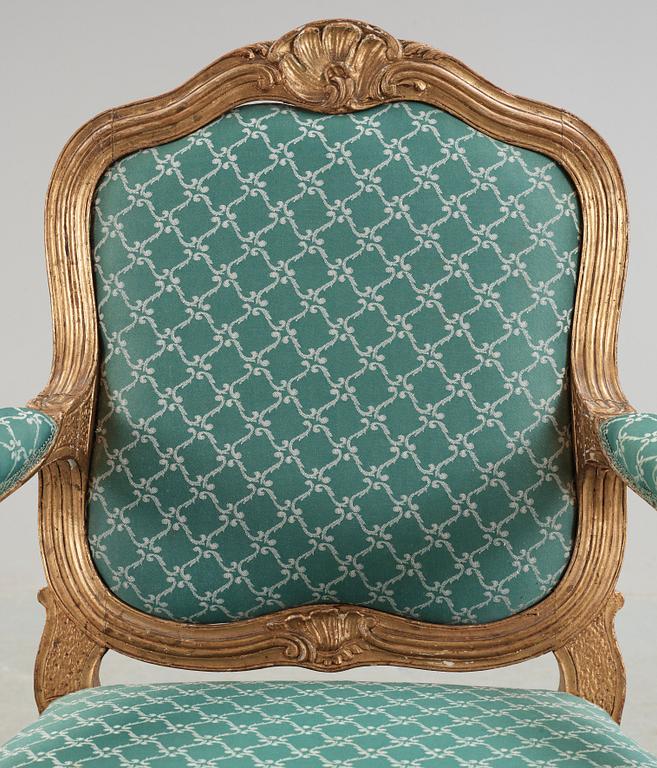 A Swedish Rococo 18th century armchair.