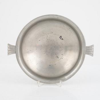 Firma Svenskt Tenn, a set of three pewter bowls, Stockholm, Sweden 1924, 1926 and 1930, model A 9, A 216 and A 7.