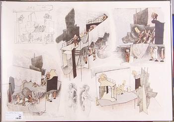 OLDENBURG, ACKE, 9 st, litografier, sign o numr 86/225.