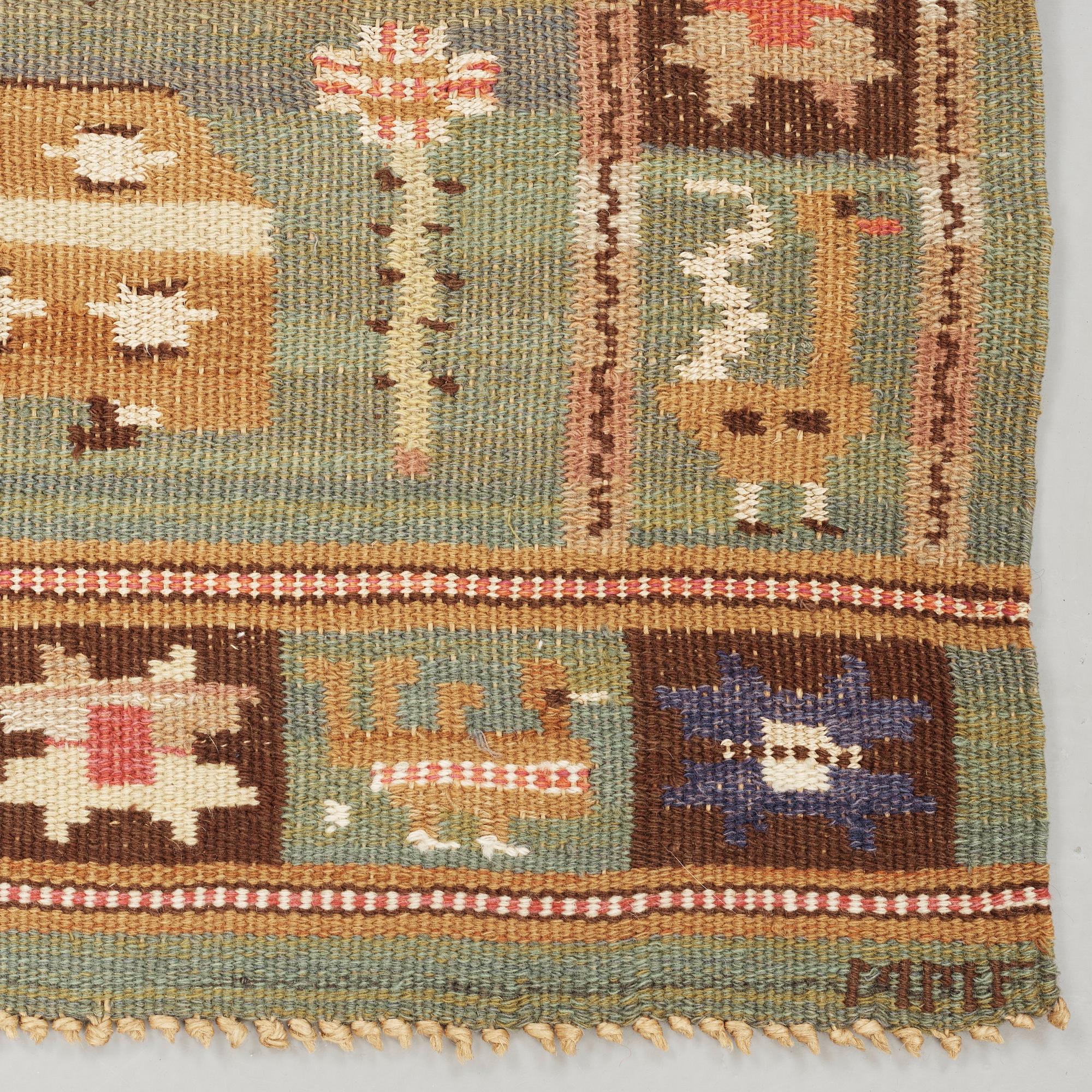 TAPESTRY. Flat weave. 89 x 189 cm. Signed MMf.