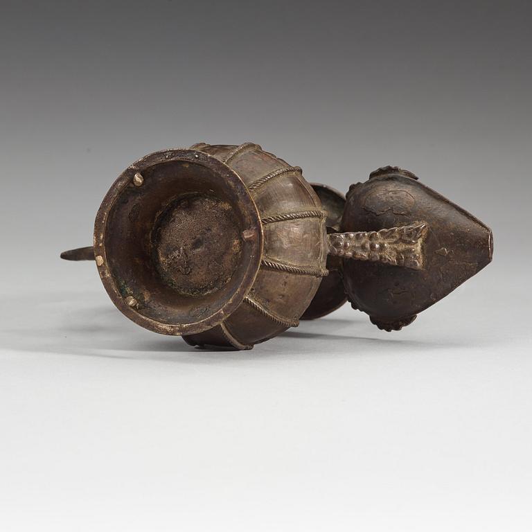 A copper alloy Tibetan/Nepalese Butter Lamp 'Sukunda', 19th Century.