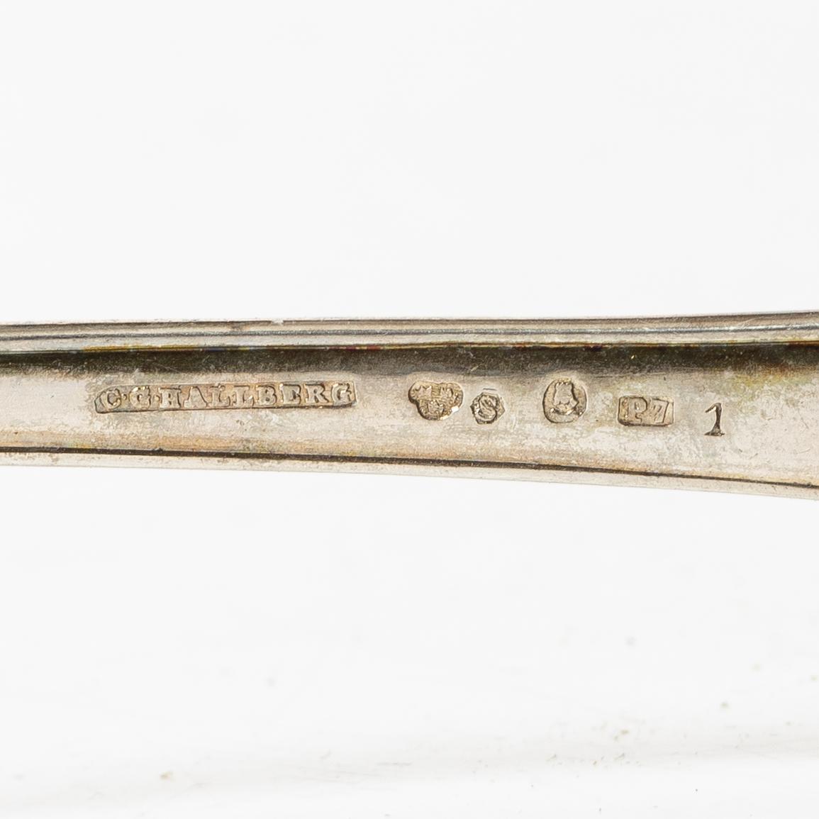 12+1 pcs silver cutlery, Swedish hallmarks, including GAB, Stockholm 1924.