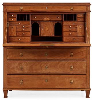 601. A Swedish Empire secretaire by J. P. Berg.