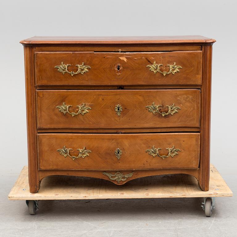 A mid 18th century chest of drawers.