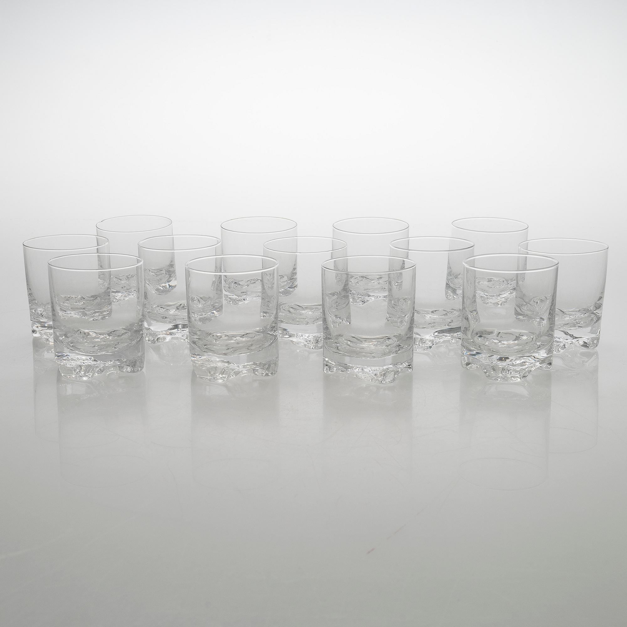 Tapio Wirkkala, whiskyglas,"Gaissa" 13 st,  Iittala 1960-tal.