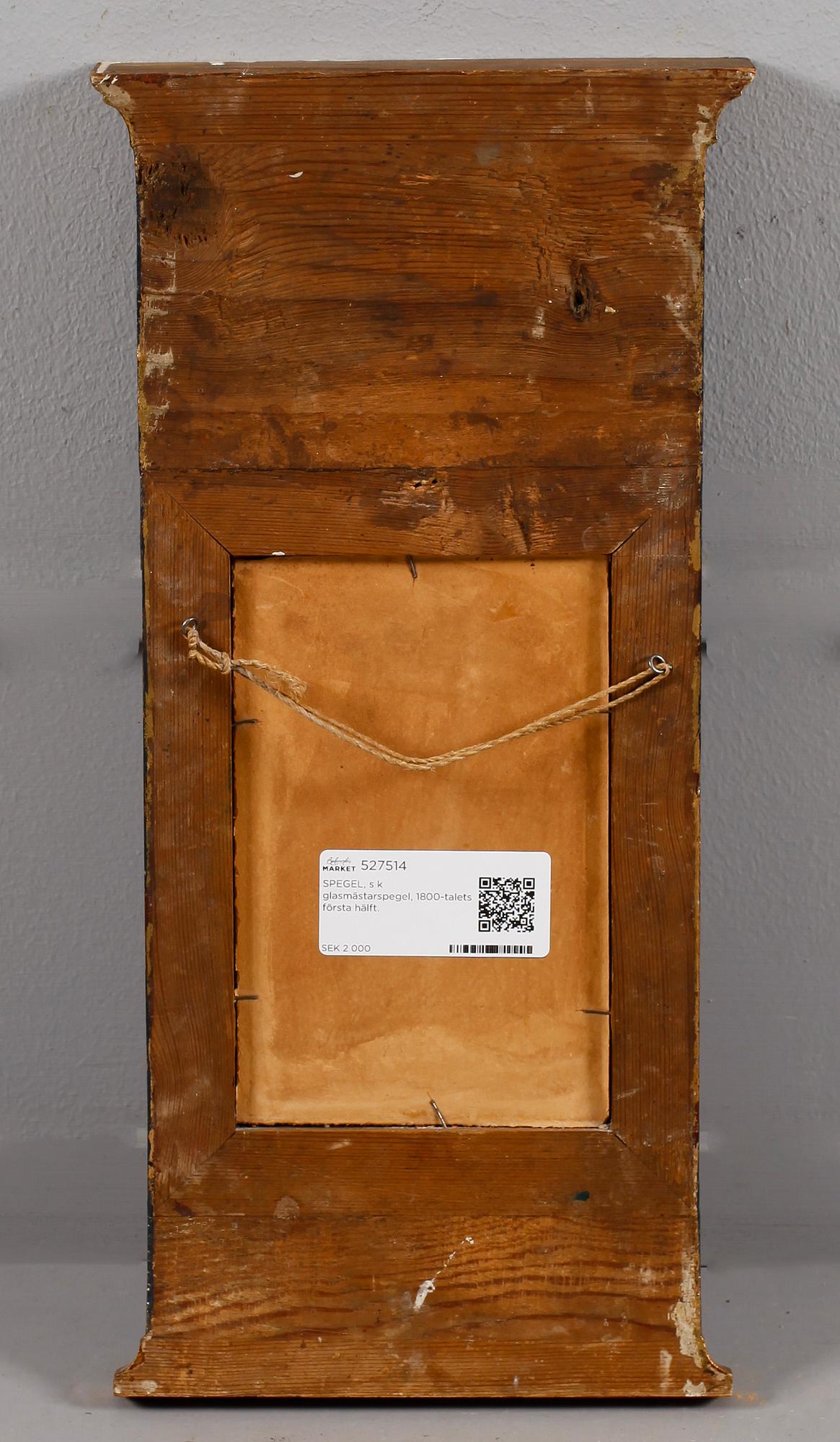 SPEGEL, s k glasmästarspegel, 1800-talets första hälft.