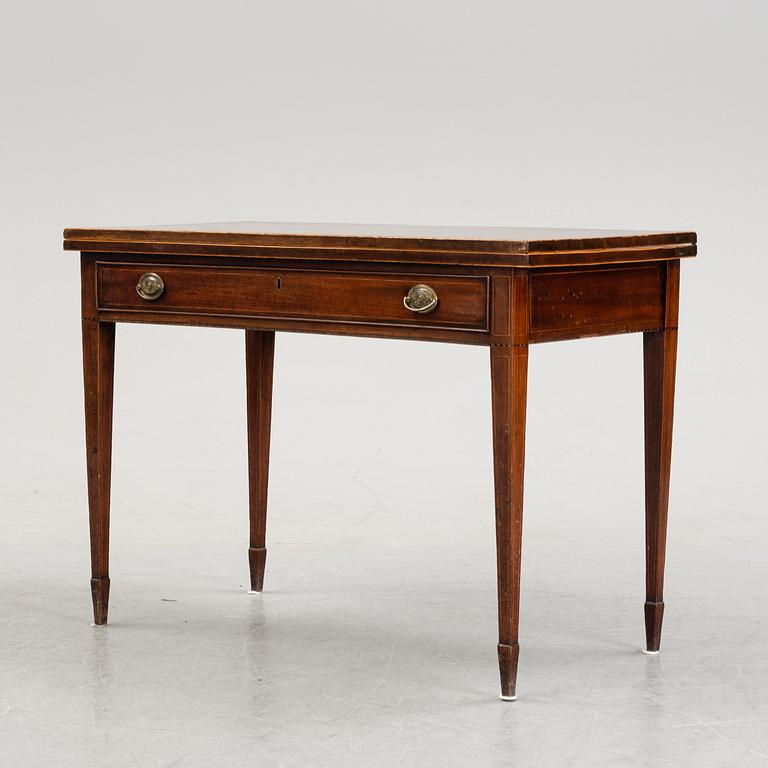 A mid 19th Century mahogany card table.