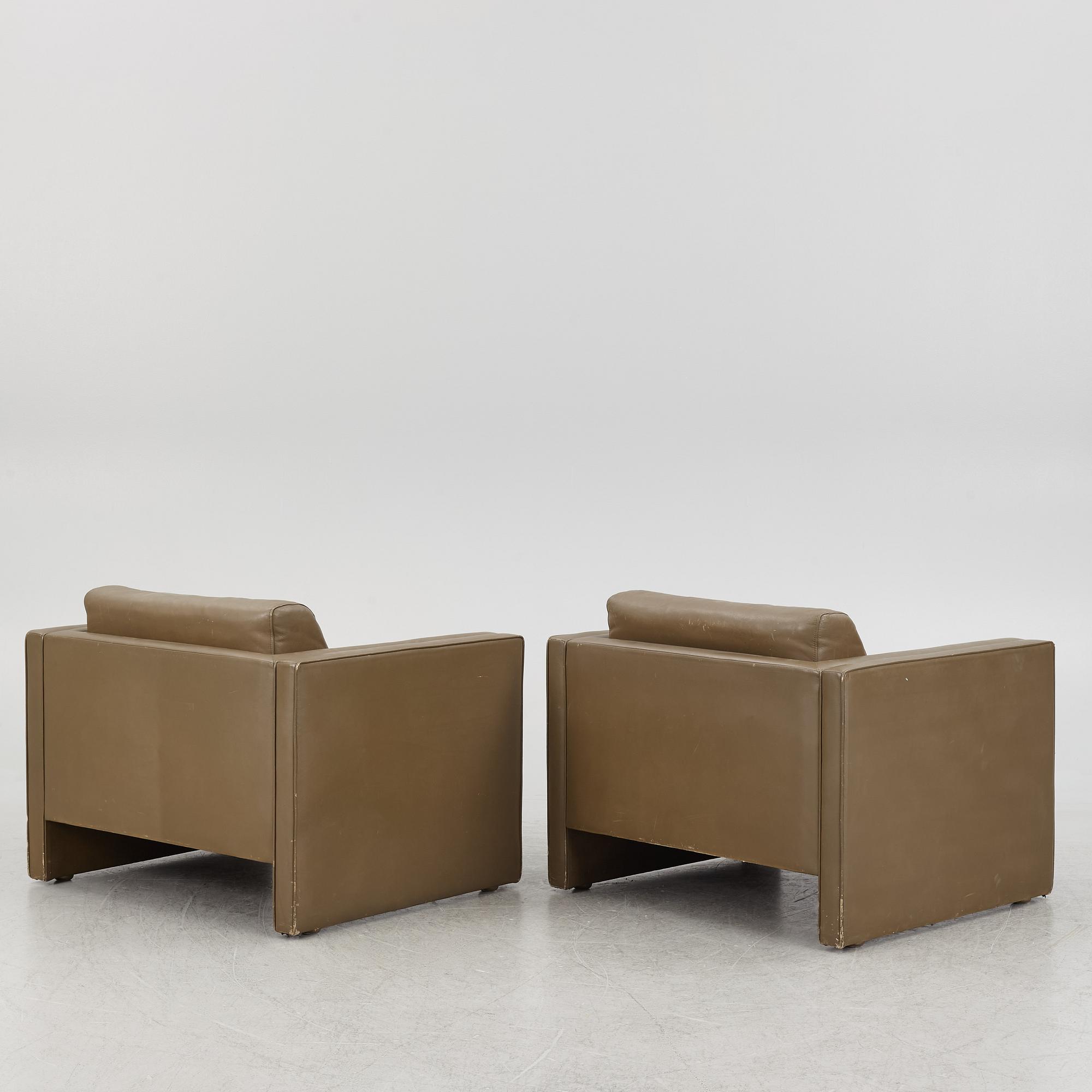 Jürgen Lange, fåtöljer, ett par, "Studio", Walter Knoll, Tyskland.