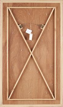 PILLAR RUG, FRAGMENT. Framed. Semi-antique China. 123 x 66 cm (with the frame 151 x 87,5 cm).