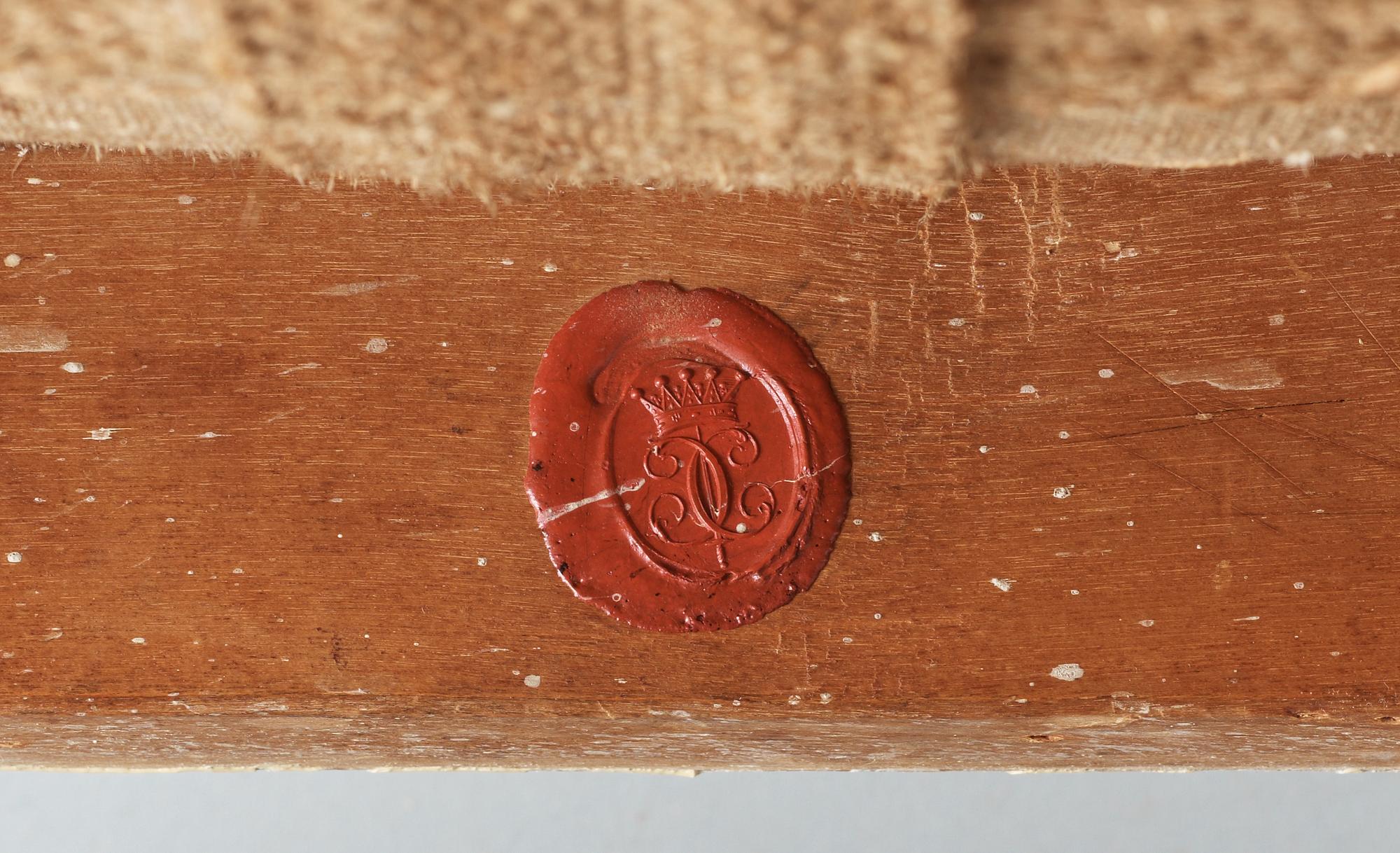 KARMSTOLAR, fyra stycken (3+1), av Ephraim Ståhl mästare i Stockholm 1794-1820). Sengustavianska.