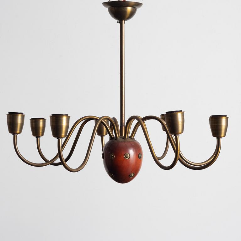 Hans Bergström, taklampa, ateljé Lyktan, Åhus, 1940-50-tal.