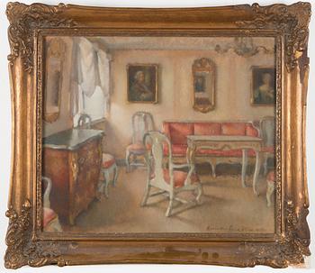 Anna Snellman, pastel, signed.