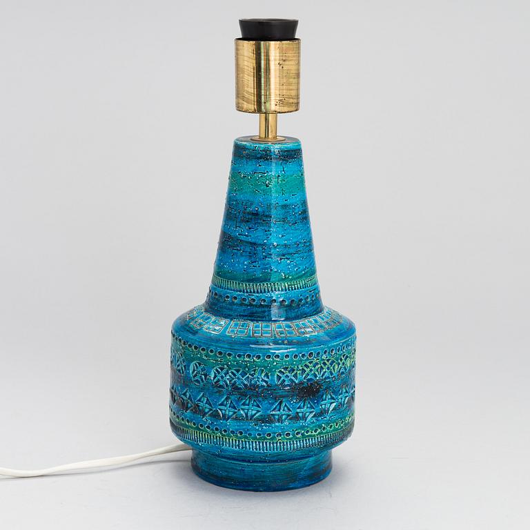 Aldo Londi, A 'Rimini Blu' ceramic table lamp, Bitossi, Italy mid-20th century.