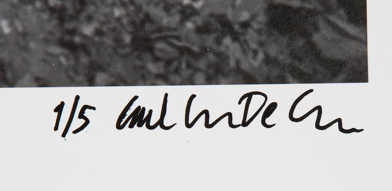 Carl Johan De Geer, photo, signed 1/5.