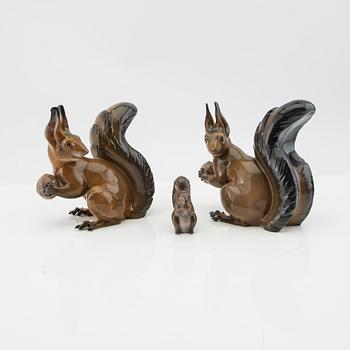 TH Kärner figurines 3 pcs Rosenthal Germany mid-20th century porcelain.