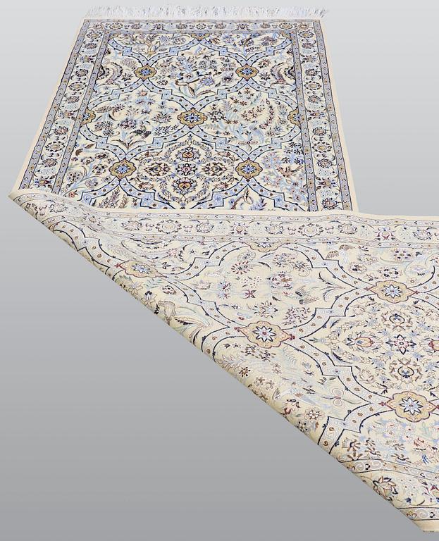 A runner, Figural Nain part silk so called 6LAA, ca 303 x 100 cm.