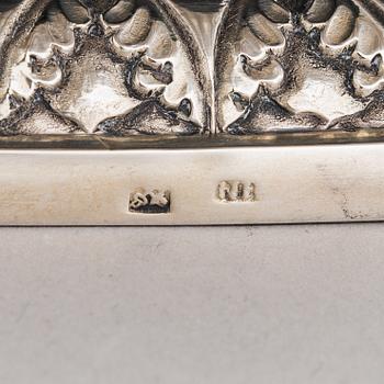 Otto Heinrich Nowack, leipäkori, hopeaa, osittain kullattua, Tartto 1829-1845.