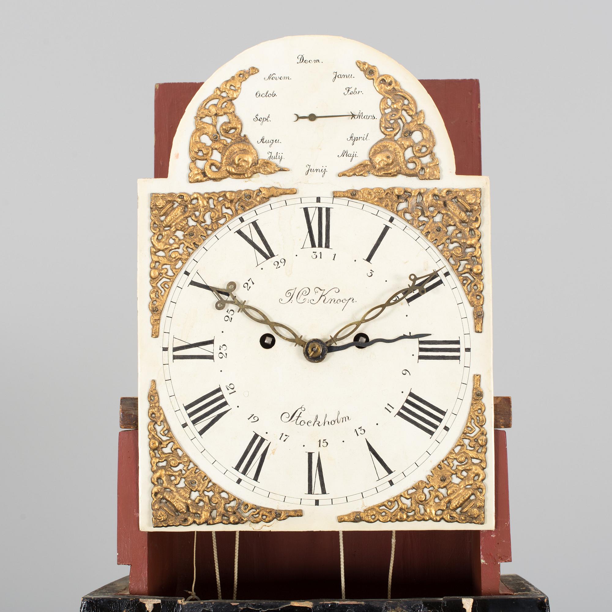 An early 1800s grandfather clock.