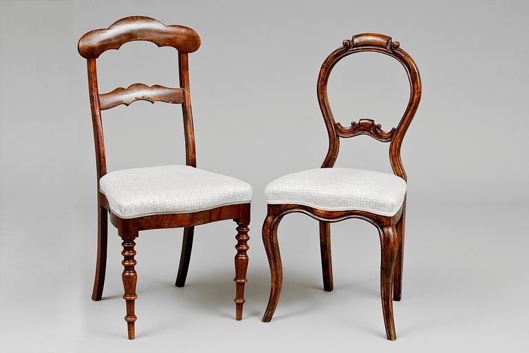 A SET OF TWO CHAIRS.