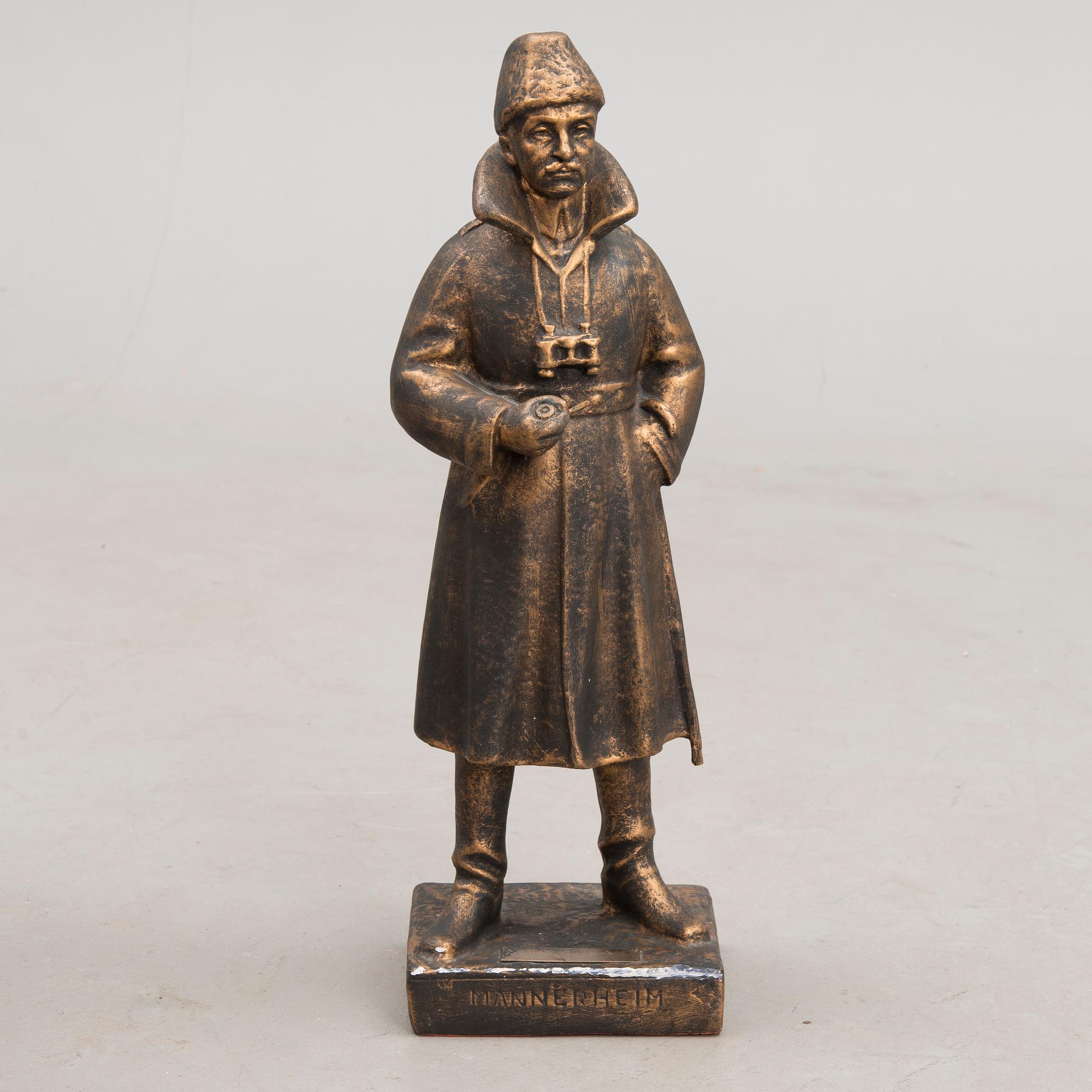 patinated plaster, signed and dated 1940.