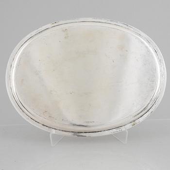 A Swedish silver tray, marks of Carl Fredrik Carlman, Stockholm 1947.