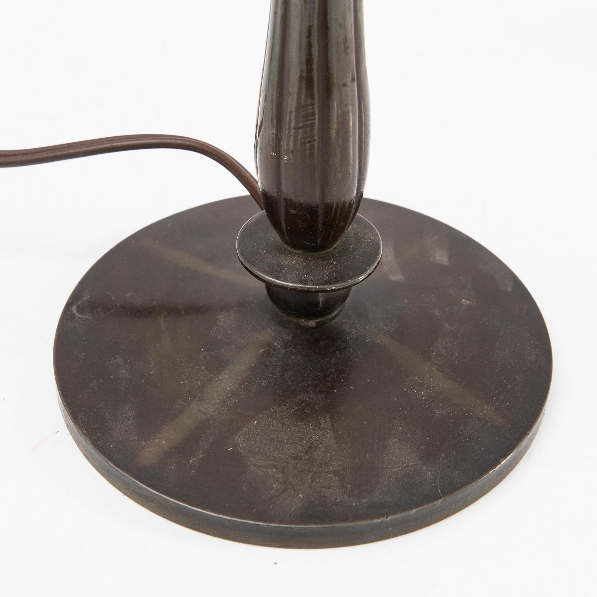Just Andersen, Table lamp, Denmark, first half of the 20th century.