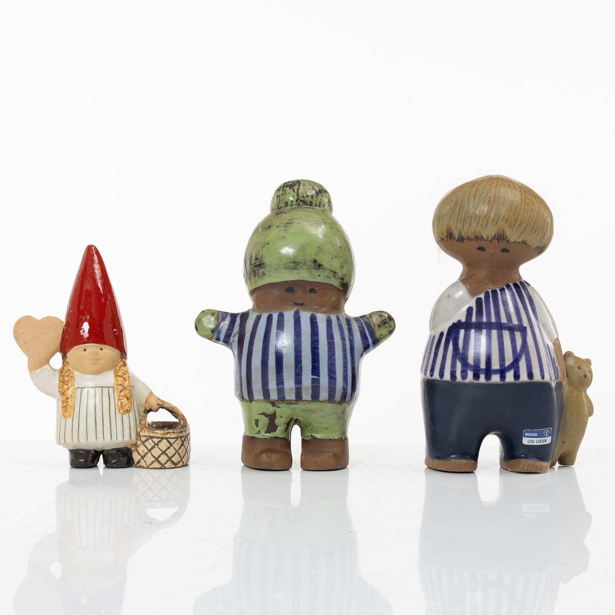 Lisa Larson, three figurines, Gustavsberg.