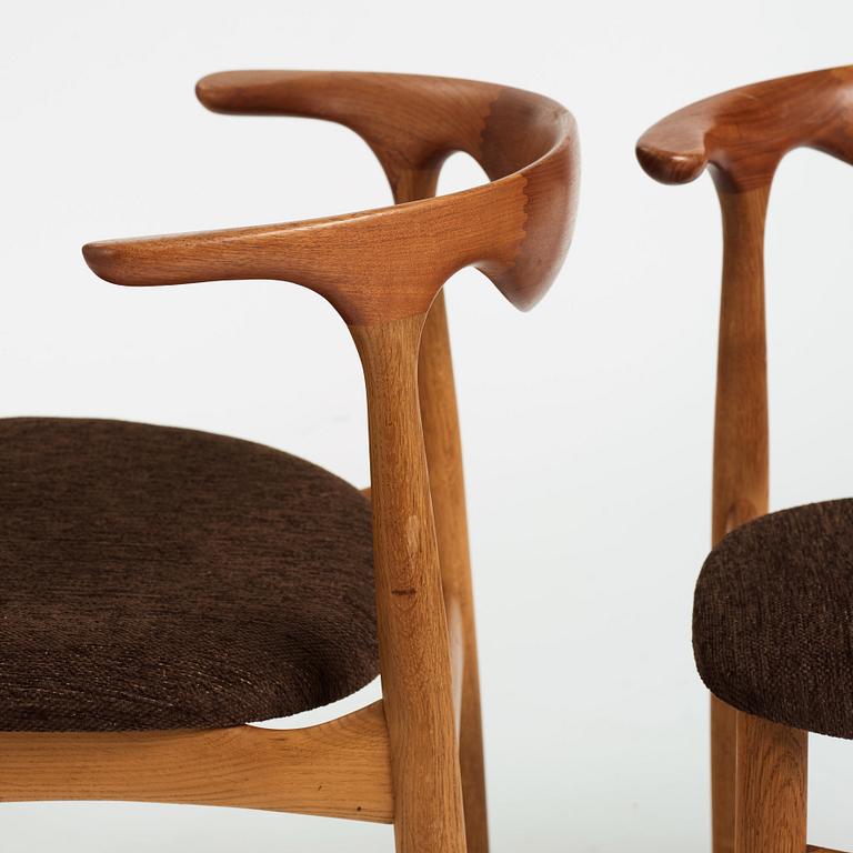 Knud Faerch, a set of four dinner chairs, Slagelse Møbelvaerk, Denmark 1960's, model 251.