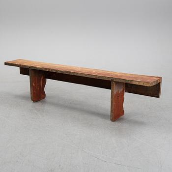 A painted bench, 19th/20th Century.