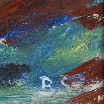 Birger Simonsson, oil on panel, signed BS.