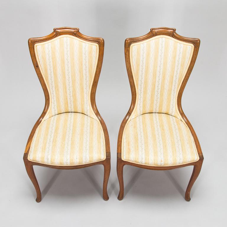 Edward Colonna, Four side chairs for Samuel Bing, Paris c. 1900.