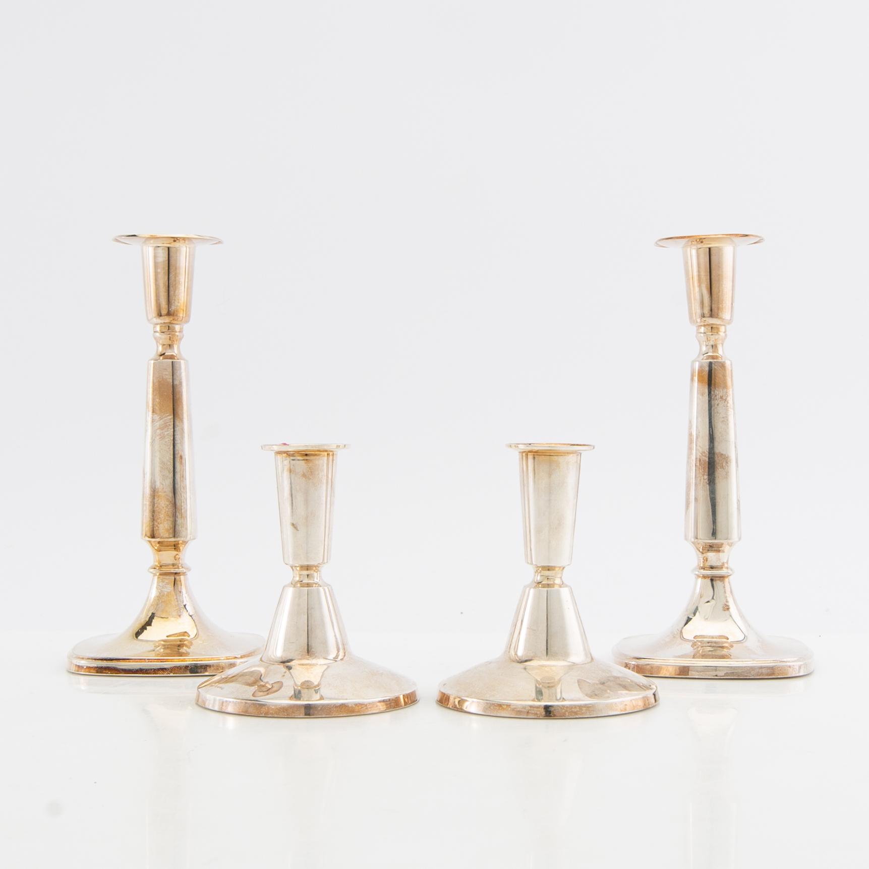 Candelabras 2 pairs silver 1966/67.