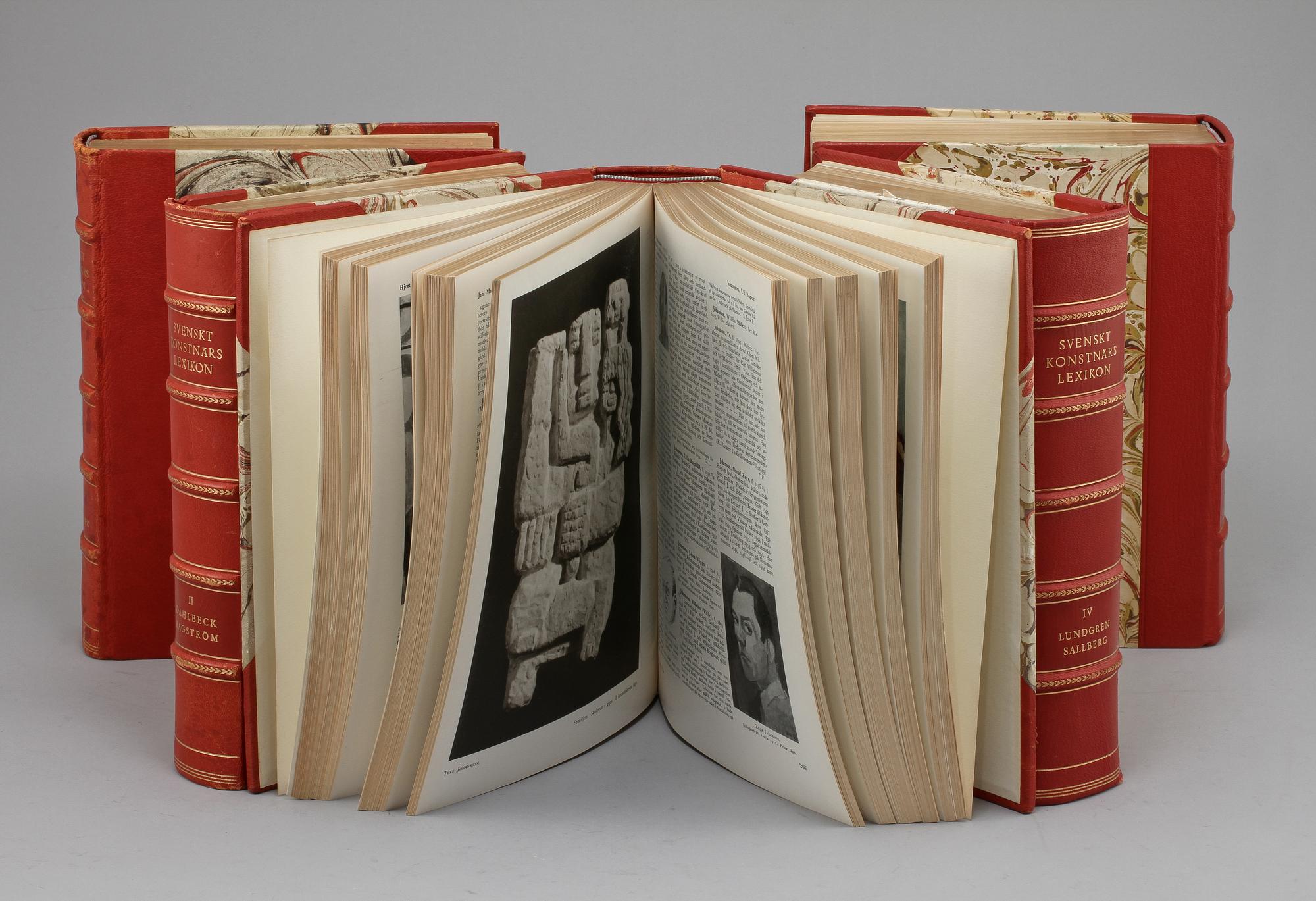BÖCKER, 5 vol, "Svenskt Konstnärslexikon", Allhems förlag, Malmö, 1950/60-tal.