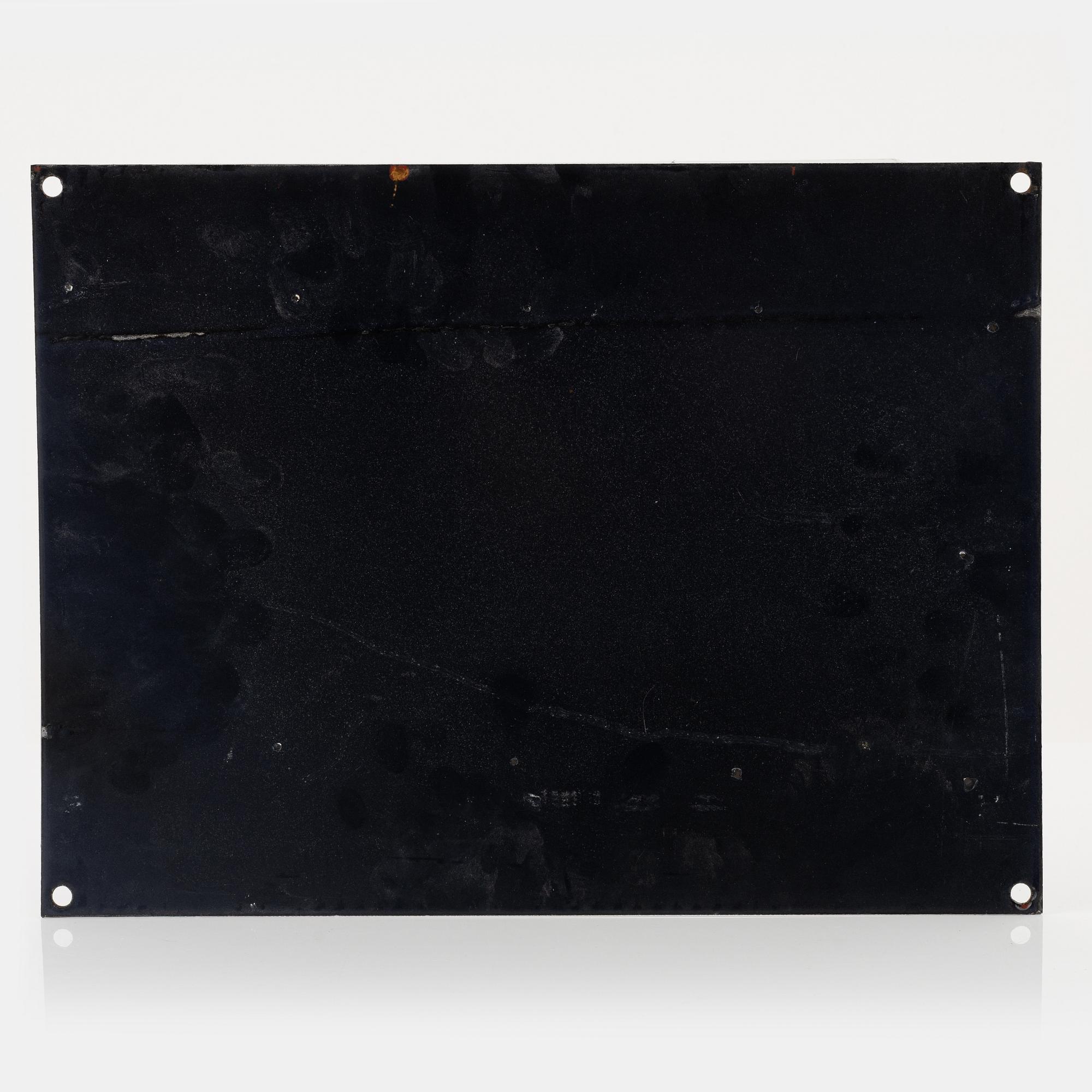 Bror Marklund, enamel on metal.