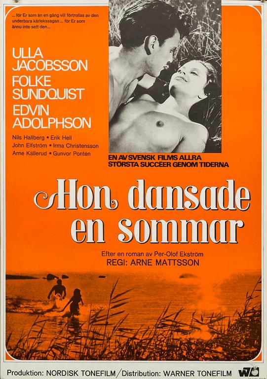 POSTER "Hon dansade en sommar (A summer of happiness)", 1968.