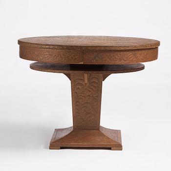 Otto Wretling, attributed to, an Art Nouveau pine table, Sweden early 20th century.