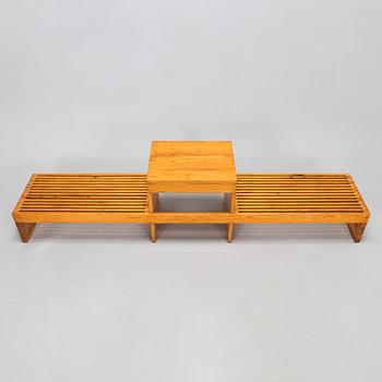 Shoe rack with seat. 1960s-70s.