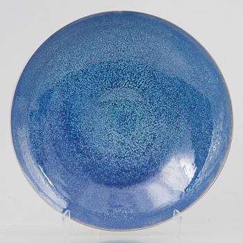 Sven Wejsfelt, a unique stoneware dish, Gustavsbergs Studio 1990.