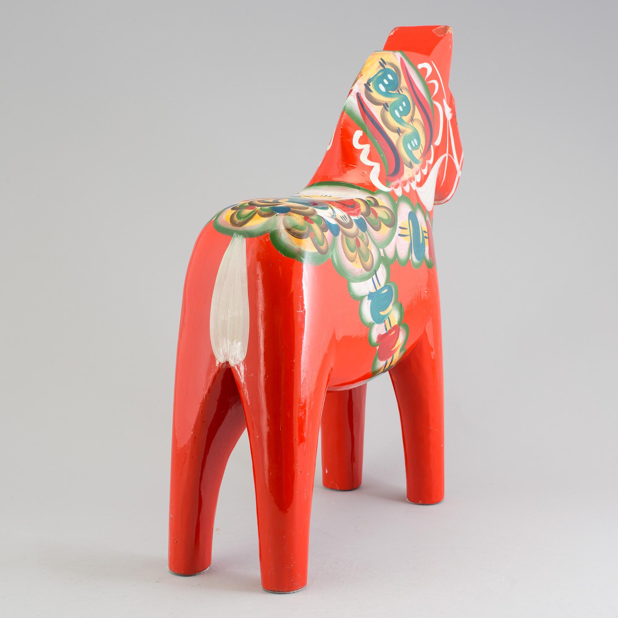 DALAHÄST, bemålat trä, 1900-talets fjärde kvartal.