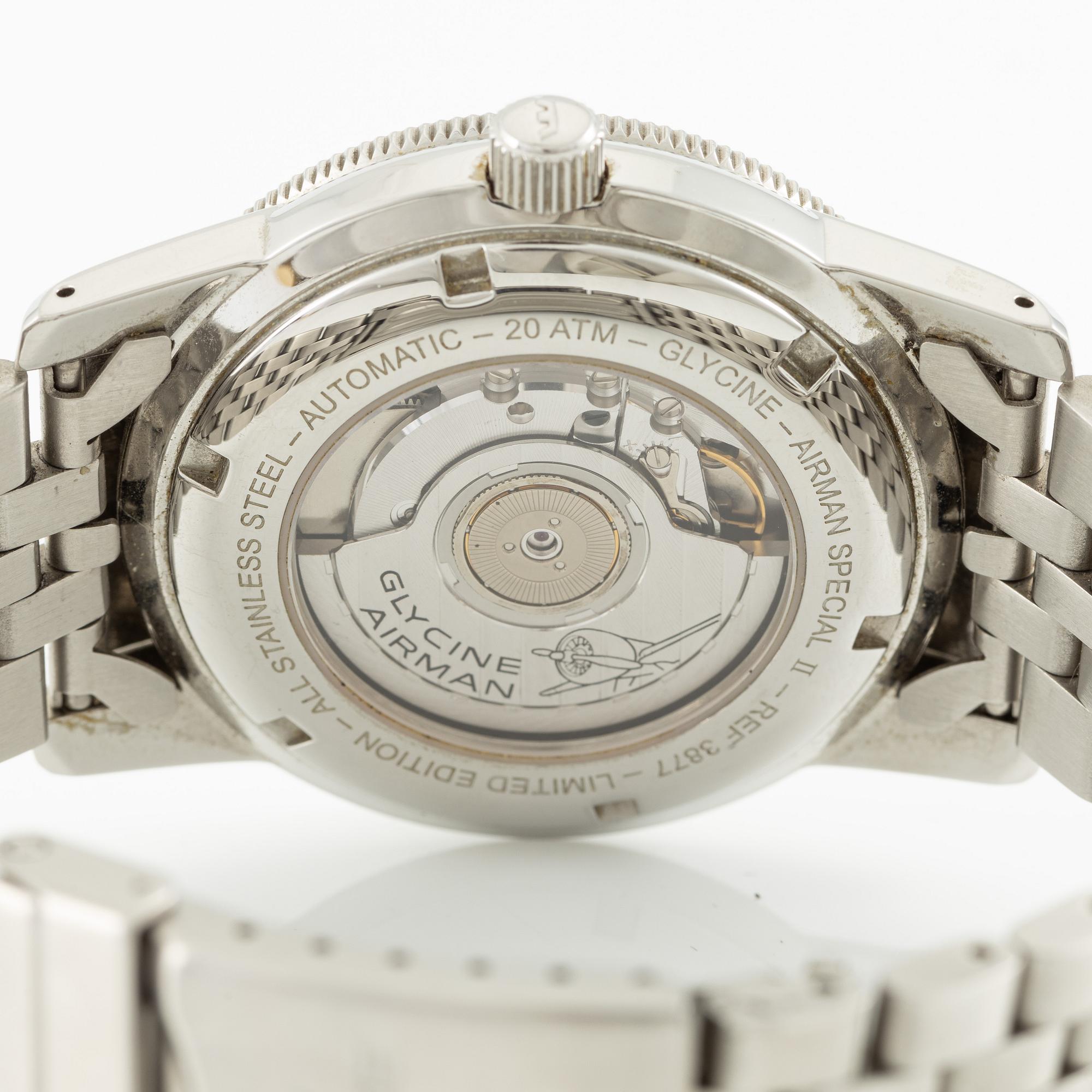 Glycine, Airman, Special II, "Limited Edt", wristwatch, 42 mm.