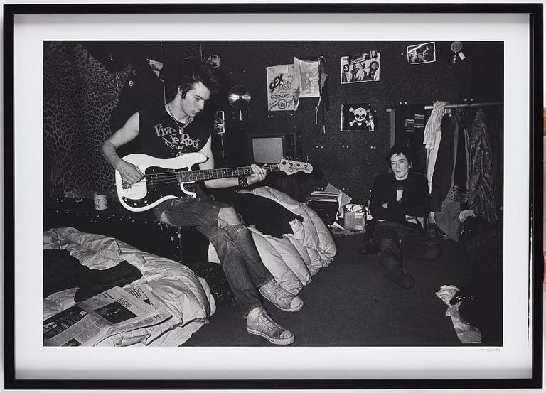 Ulla Lemberg, "Sex Pistols Johnny Rotten & Sid Vicious, Denmark Street, London 1977".