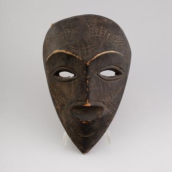 MASK, snidat trä, Bakubo, Shamba, Congo, Afrika.