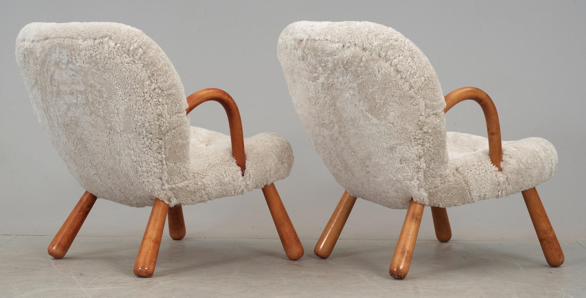 PHILIP ARCTANDER, tillskrivna, fåtöljer, ett par, 1940-50-tal.