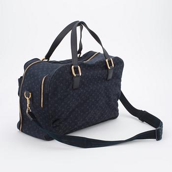 LOUIS VUITTON a blue lin weekednbag, "Lin Claudine".