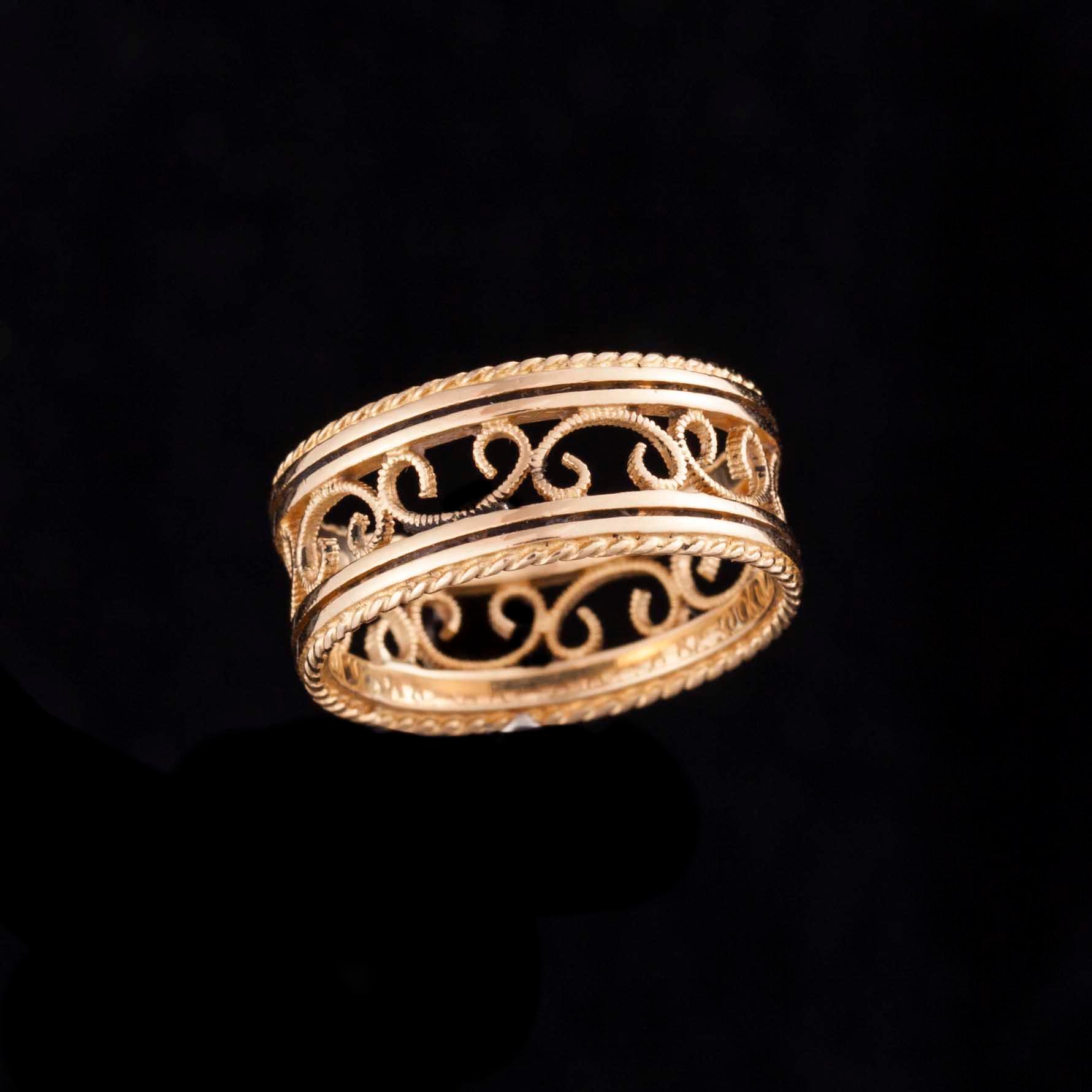 RING "Filigran", 18K guld, Kalevala Koru. Vikt 4,7 g.