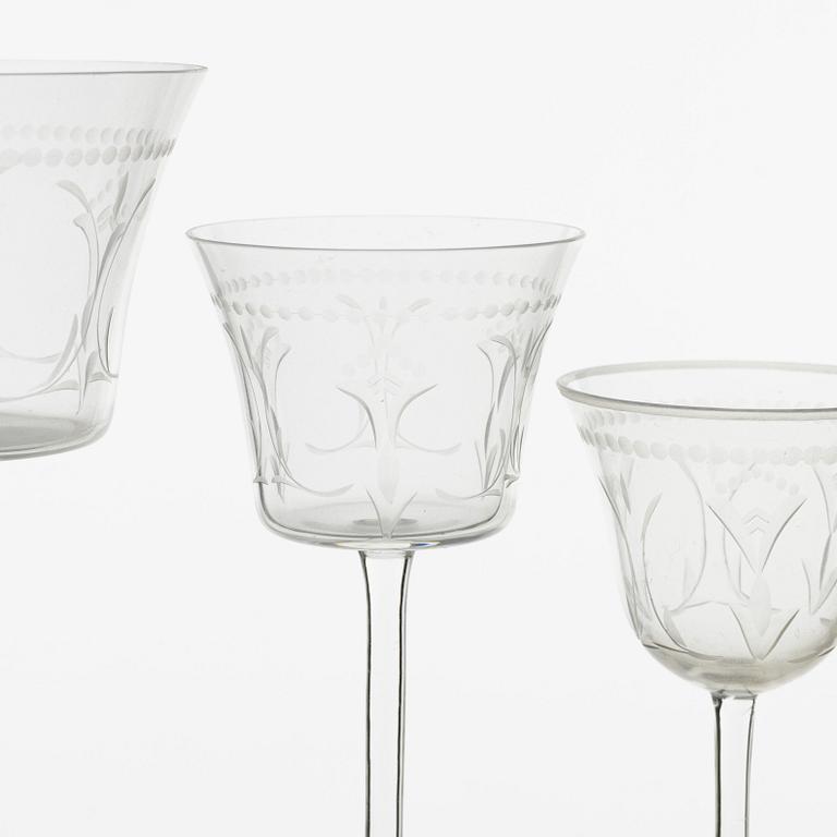 An 87-piece glass service, Sweden, mid/first half of the 20th century.