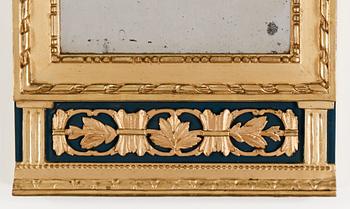 SPEGEL, gustaviansk, bär Stockholms hallstämpel 1796.