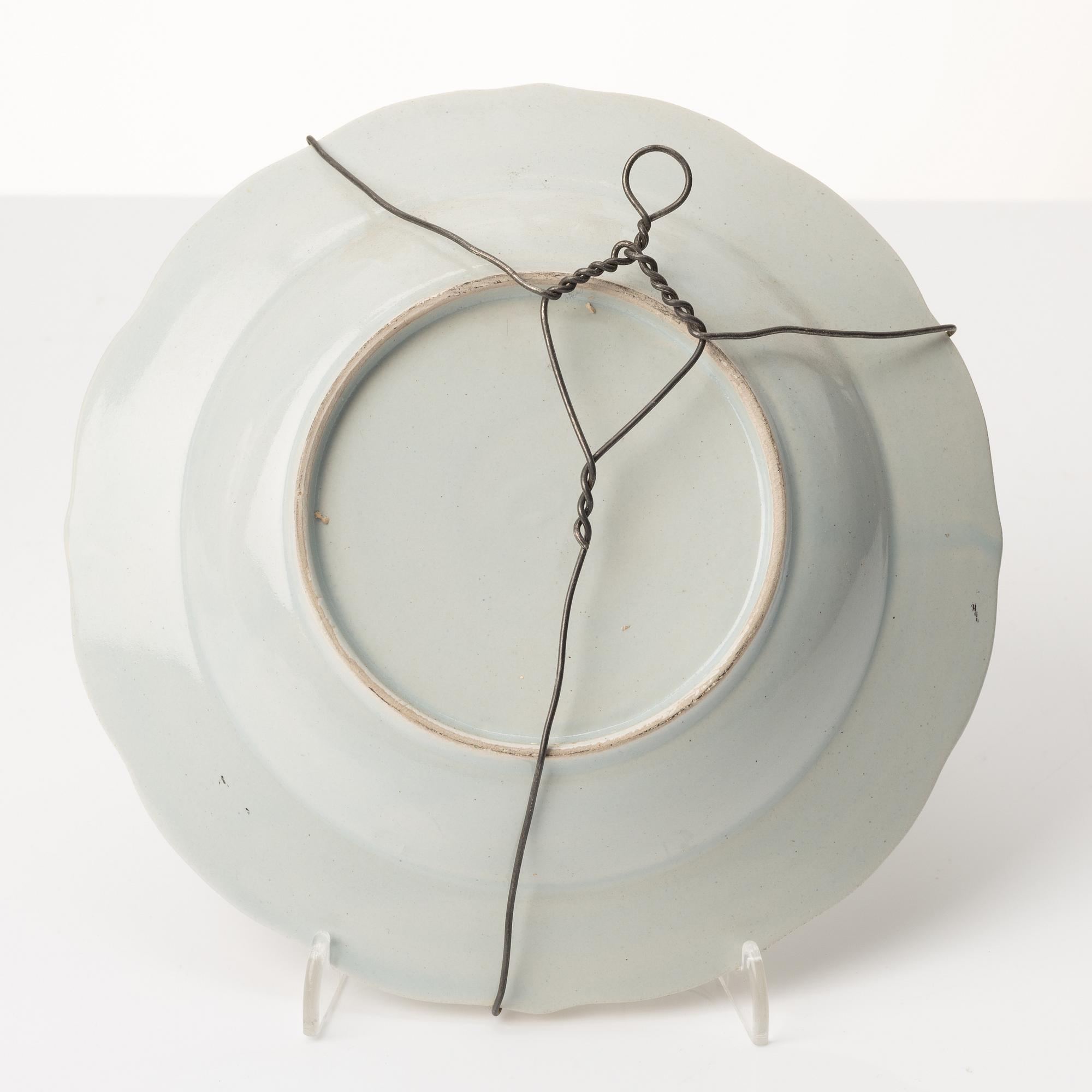 A set of six plates, six dessert dishes and a small dish, Europe, 1900s.