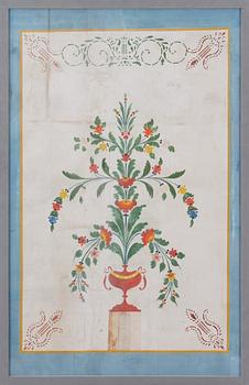 a traditional swedish wall painting, 19th century.